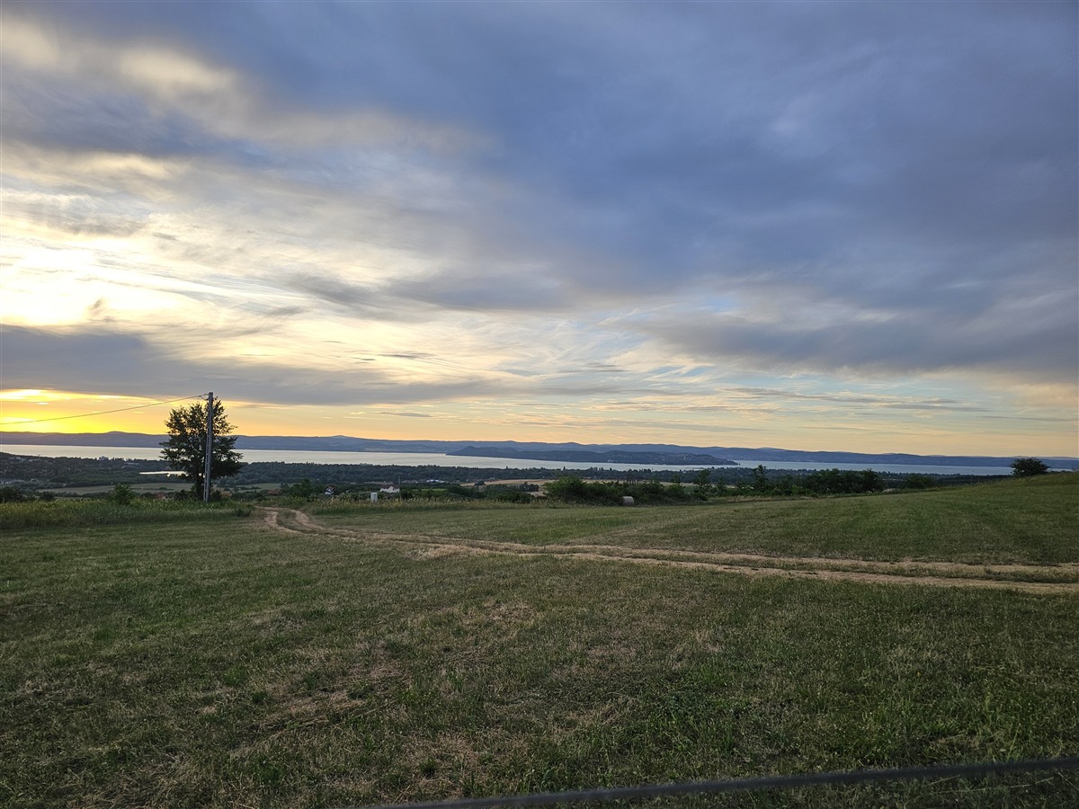 ATV on Kőröshegy panorama trail overlooking Lake Balaton (Erdei túra)
